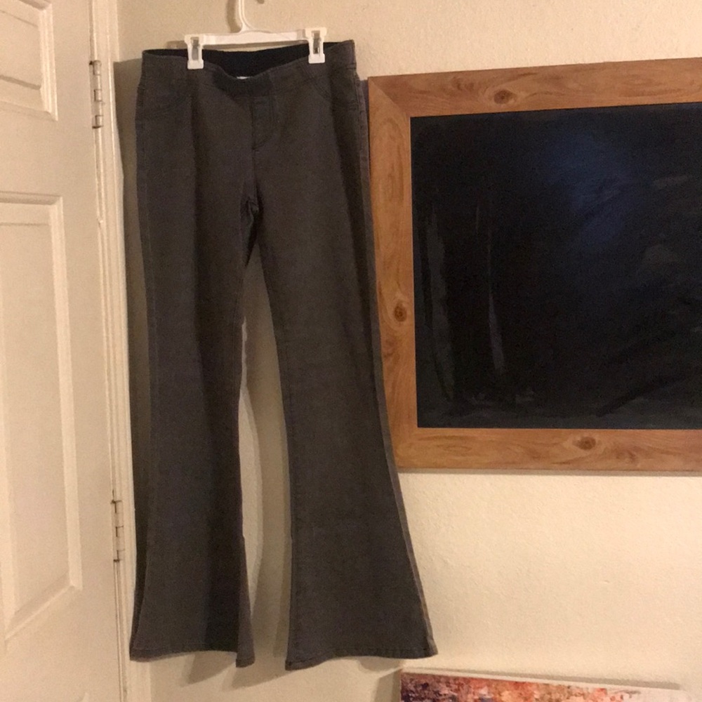 Brown Elastic band flare pants